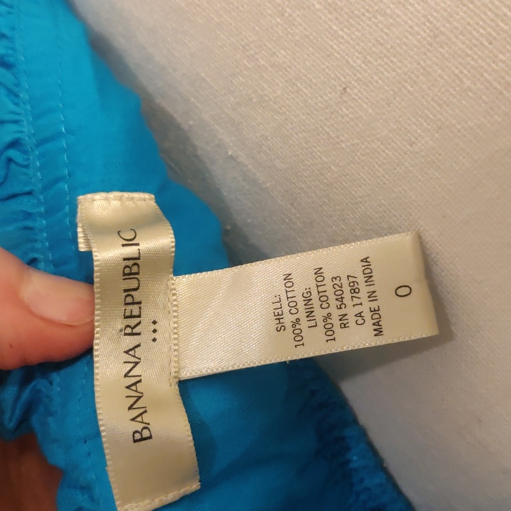Banana Republic spaghetti stripes blue dress Y2K Cottagecore Vintage Summer - Picture 7 of 10